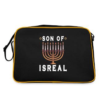 Israelite Jew Israelite Heritage Jewish Israel Jew - Retro Bag - black/gold - Back