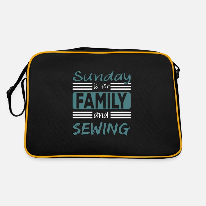 Le dimanche est pour la famille et la couture Sac Retro