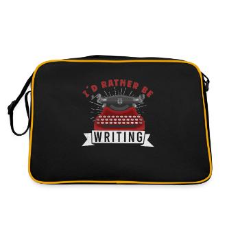 Author Writing Writer Literature - Retro Bag - black/gold - Back