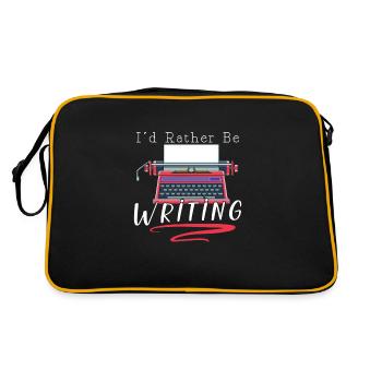 Author Writing Writer Literature - Retro Bag - black/gold - Back