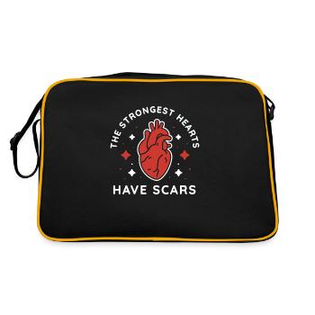 Open Heart Surgery Heart Surgery Survivor Gift - Retro Bag - black/gold - Back