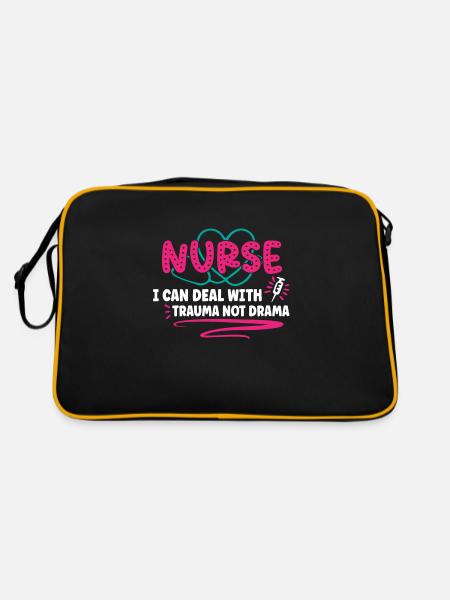 Infirmière Infirmière Infirmière Clinique Paramédicale - Sac Retro - noir/or - Dos