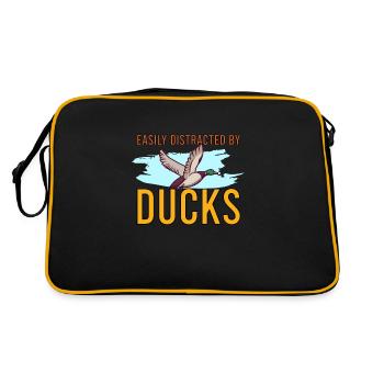 Chasse au canard Chasseur de canards Chasse aux oiseaux - Sac Retro - noir/or - Dos