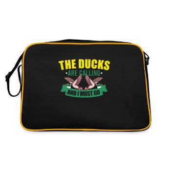 Chasse au canard Chasseur de canards Chasse aux oiseaux - Sac Retro - noir/or - Dos