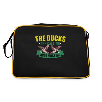 Chasse au canard Chasseur de canards Chasse aux oiseaux - Sac Retro - noir/or - Dos
