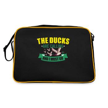 Chasse au canard Chasseur de canards Chasse aux oiseaux - Sac Retro - noir/or - Dos