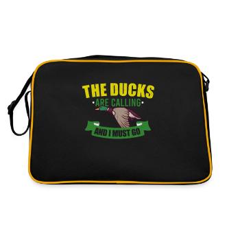 Chasse au canard Chasseur de canards Chasse aux oiseaux - Sac Retro - noir/or - Dos
