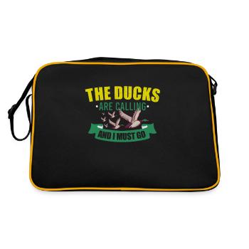 Chasse au canard Chasseur de canards Chasse aux oiseaux - Sac Retro - noir/or - Dos