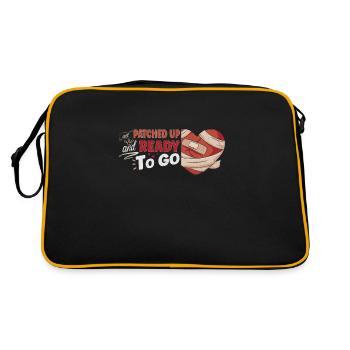 Open Heart Surgery Heart Surgery Survivor Gift - Retro Bag - black/gold - Back