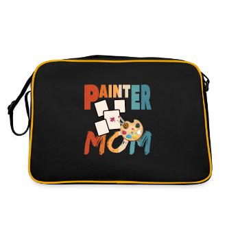 Painter Mom Artist Design for Mother's Day - Retro Bag - black/gold - Back