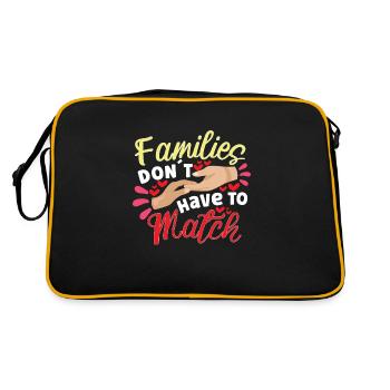 Funny Adoption Adoption Day Gifts - Retro Bag - black/gold - Back