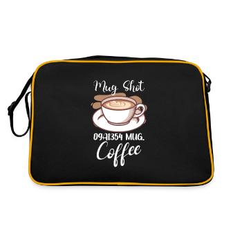 Coffee Lover Caffeine Molecule Java Latte Espresso - Retro Tasche - Schwarz/Gold - Hinten
