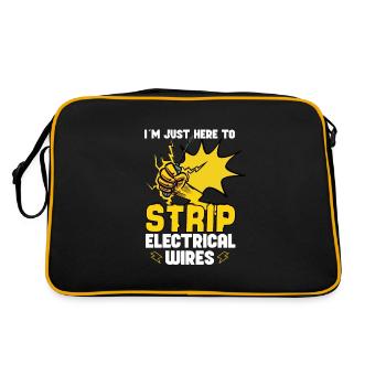 Funny Electrician Electrical Engineer Watt Watt - Retro Bag - black/gold - Back