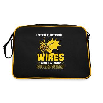 Electrician Electrical Engineer Lineman Electrical - Retro Bag - black/gold - Back