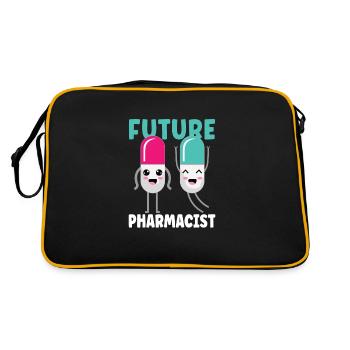 Funny pharmacist-pharmacy-technician-pharmacy - Retro Bag - black/gold - Back