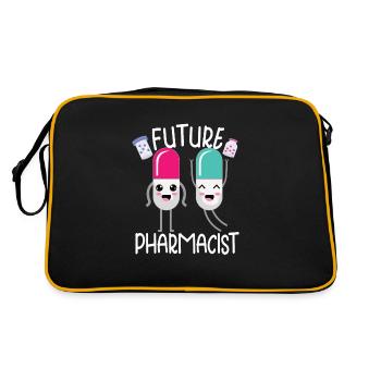 Funny pharmacist-pharmacy-technician-pharmacy - Retro Bag - black/gold - Back