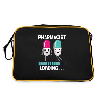 Funny pharmacist-pharmacy-technician-pharmacy - Retro Bag - black/gold - Back