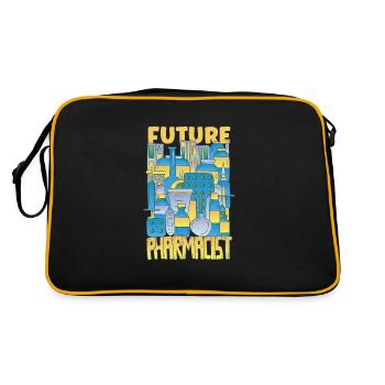 Funny pharmacist-pharmacy-technician-pharmacy - Retro Bag - black/gold - Back