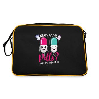 Funny pharmacist-pharmacy-technician-pharmacy - Retro Bag - black/gold - Back