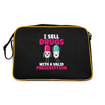 Funny pharmacist-pharmacy-technician-pharmacy - Retro Bag - black/gold - Back