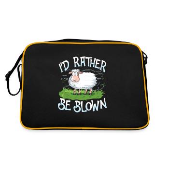 I'D Rather Be Blown für einen Ostsee und Nordsee - Retro Tasche - Schwarz/Gold - Hinten
