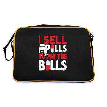 Funny pharmacist-pharmacy-technician-pharmacy - Retro Bag - black/gold - Back