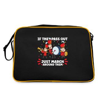 Marching Band Clarinetist School Rehearsal Music - Retro Bag - black/gold - Back