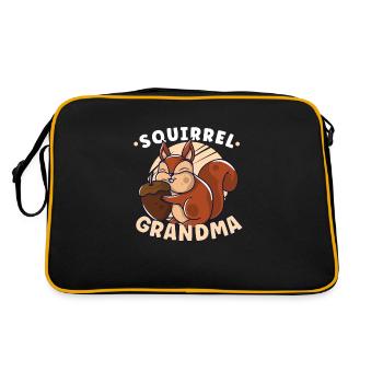 Funny Squirrel Fan Squirrel Lover Chipmunk Addict - Retro Bag - black/gold - Back