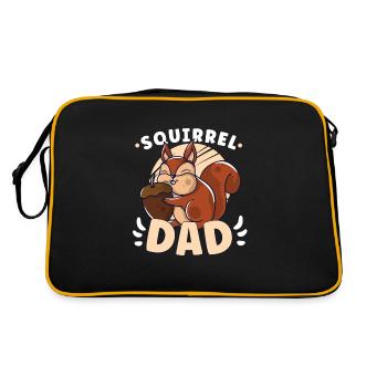 Funny Squirrel Fan Squirrel Lover Chipmunk Addict - Retro Bag - black/gold - Back