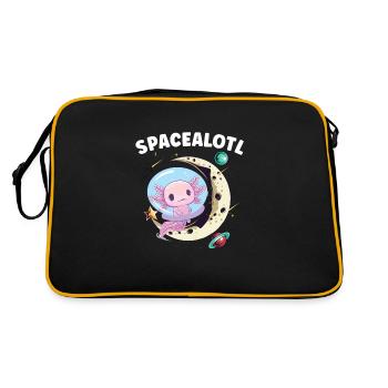 Axolotl Astronaute Astronomie Système Solaire Poison - Sac Retro - noir/or - Dos