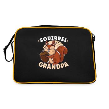 Funny Squirrel Fan Squirrel Lover Chipmunk Addict - Retro Bag - black/gold - Back