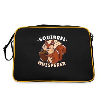 Funny Squirrel Fan Squirrel Lover Chipmunk Addict - Retro Bag - black/gold - Back
