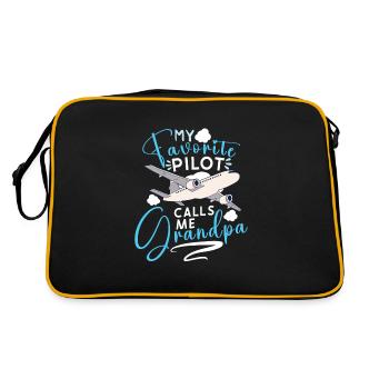 Pilote Aviation Avion Compagnie Aérienne Capitaine Aviator - Sac Retro - noir/or - Dos