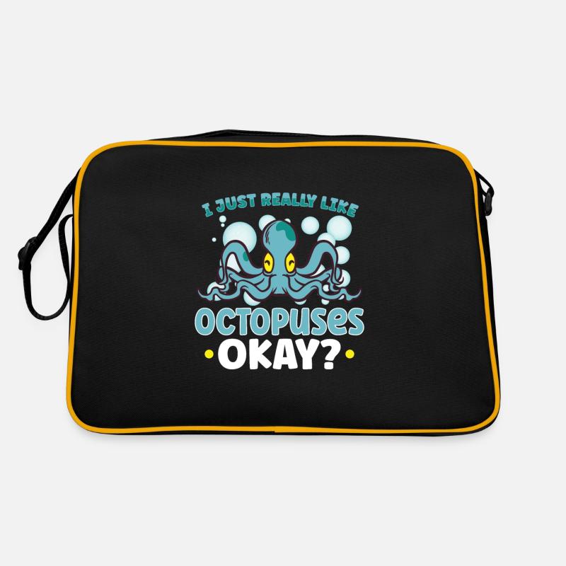 Octopus Marine Animals Sea Creature Squid Poison Retro Bag