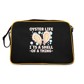 Oyster Lovers Funny Oyster Oyster Shucker - Retro Bag - black/gold - Back
