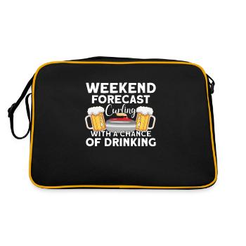 Curling Ice Sport Curling Player Curling Team - Retro Bag - black/gold - Back