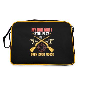 Duck Hunt Duck Hunter Bird Hunting Duck Hunting - Retro Tasche - Schwarz/Gold - Hinten