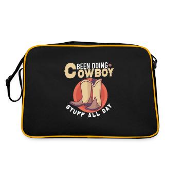 Cowboy Barn Bull Rider Rodeo Country Western - Sac Retro - noir/or - Dos