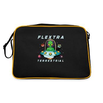Alien Extraterrestrial Area 51 Ufo Space Geek - Retro Bag - black/gold - Back