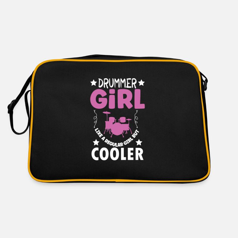 Drummer Drums Music Drum Set Drumming Retro Bag