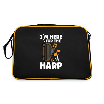 Harfenmusikinstrument Harfenlehrer - Retro Tasche - Schwarz/Gold - Hinten