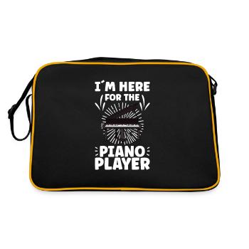 Pianiste Drôle de piano Clavier - Sac Retro - noir/or - Dos