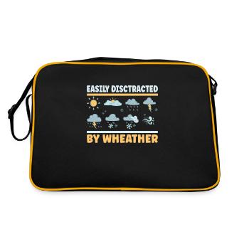 Funny Meteorology Meteorologist Weather Lover - Retro Bag - black/gold - Back