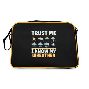 Funny Meteorology Meteorologist Weather Lover - Retro Bag - black/gold - Back