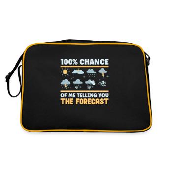 Funny Meteorology Meteorologist Weather Lover - Retro Bag - black/gold - Back