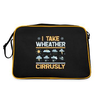 Funny Meteorology Meteorologist Weather Lover - Retro Bag - black/gold - Back