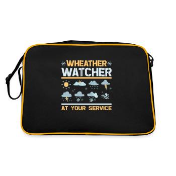 Funny Meteorology Meteorologist Weather Lover - Retro Bag - black/gold - Back