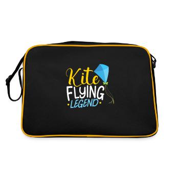 Kite Flying Kite Fan For Fite Flying Lovers - Retro Bag - black/gold - Back