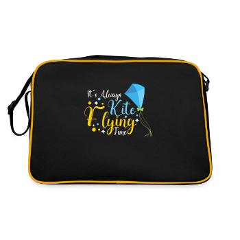 Kite Flying Kite Fan For Fite Flying Lovers - Retro Bag - black/gold - Back