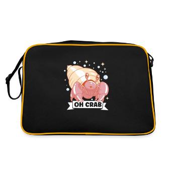 Ermite Crabe Crabe Crabe Chuchoteur Crabe Chasse au Crabe - Sac Retro - noir/or - Dos